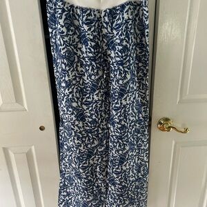 Lilly Pulitzer Blue and White Straight Leg Pants